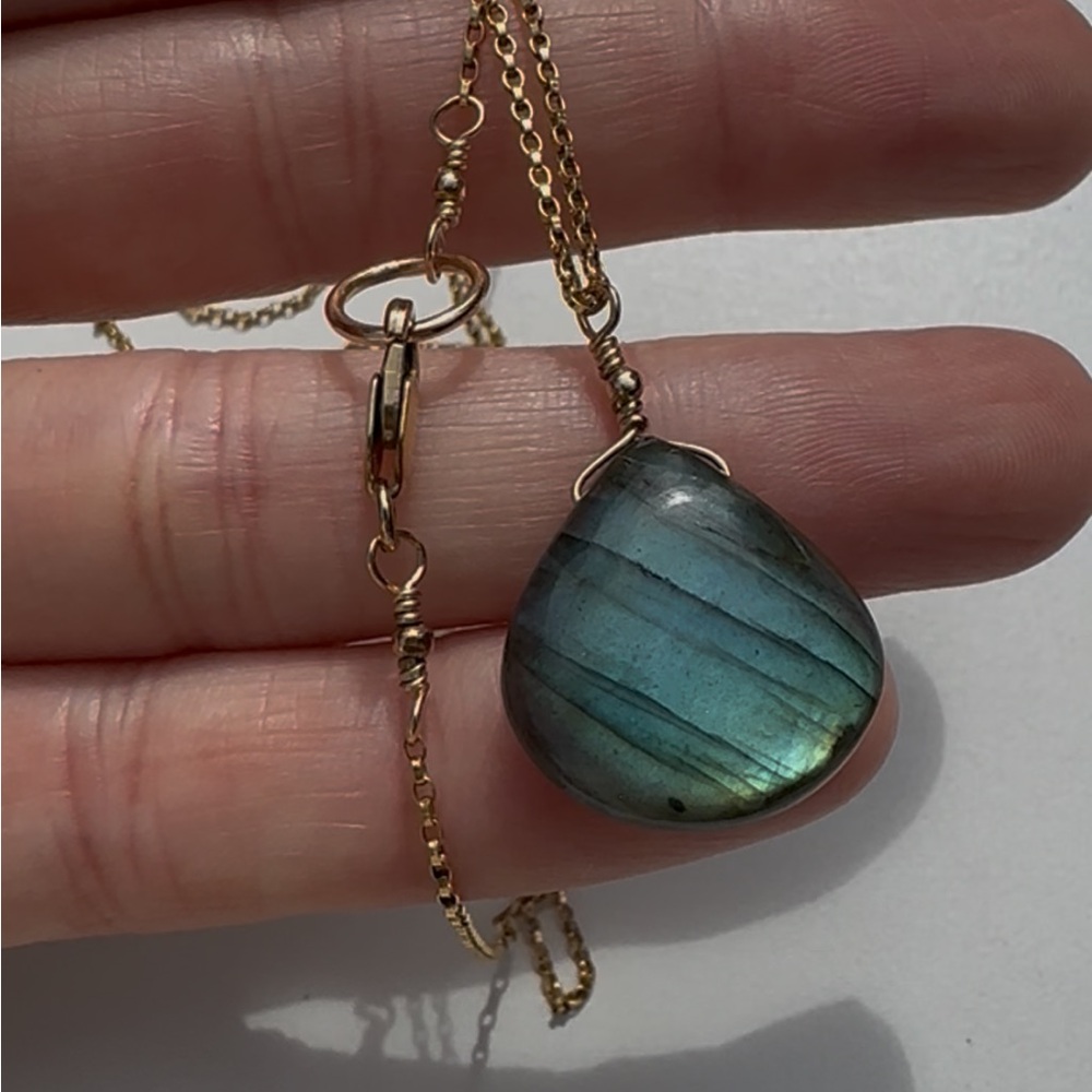 Gold fill labradorite necklace
